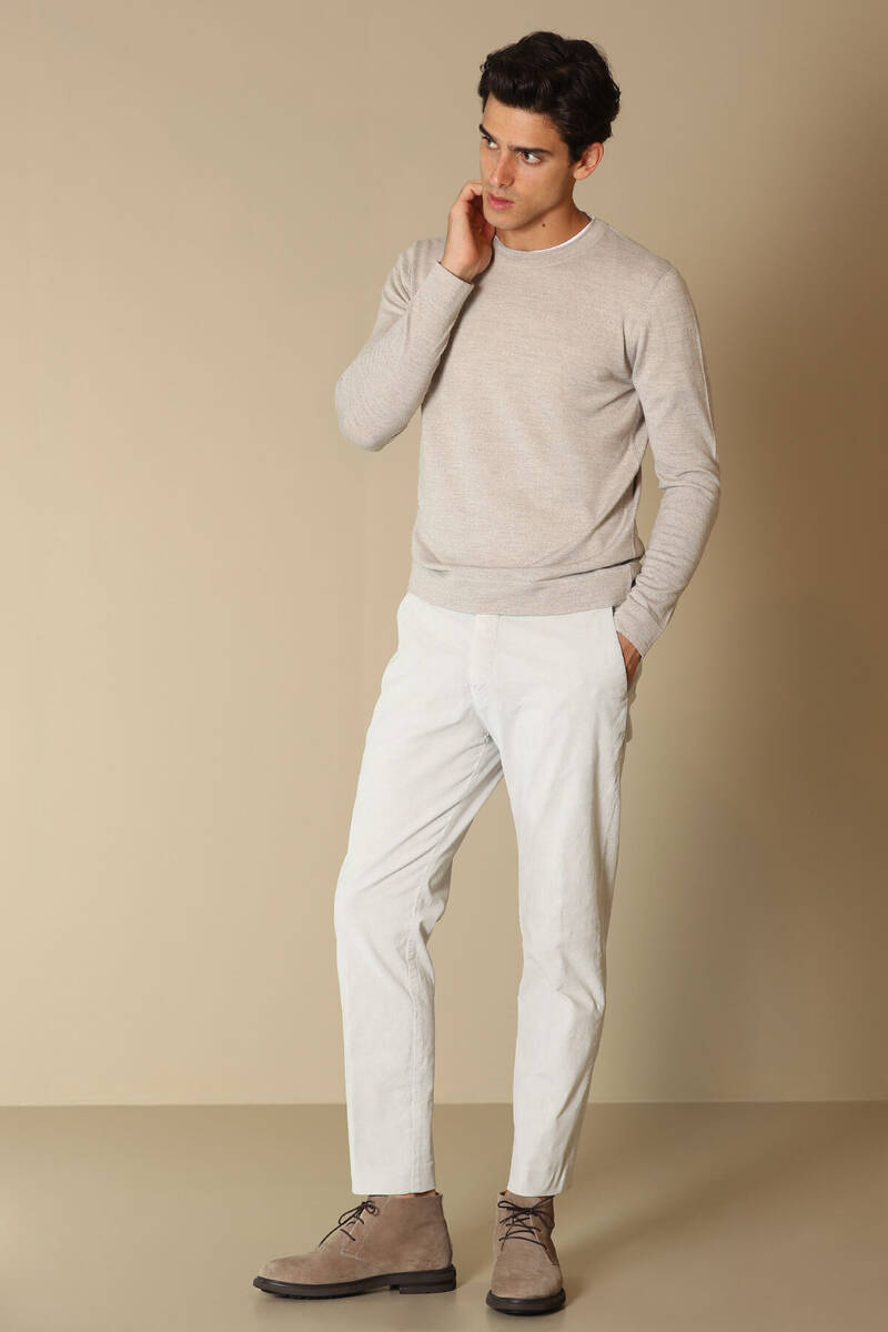 Dion Woolen Men's Sweater Beige - 2