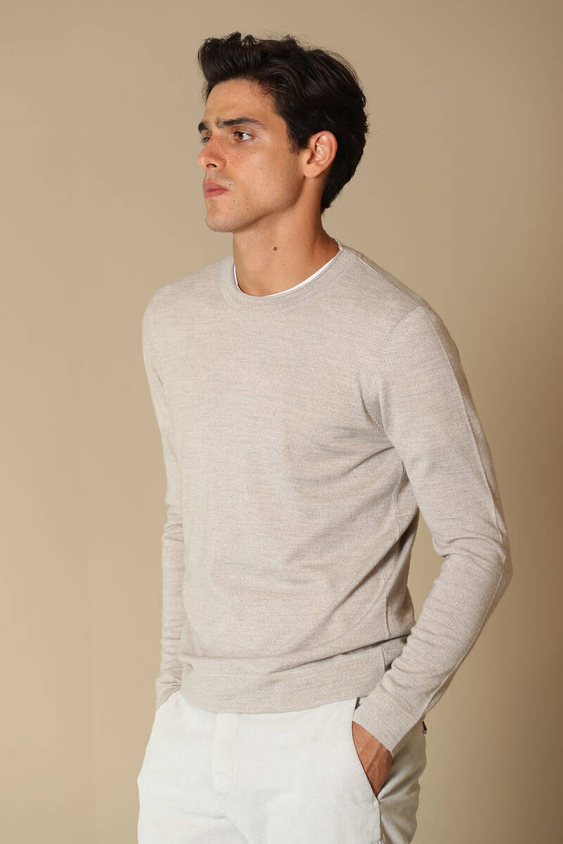 Dion Woolen Men's Sweater Beige - 4