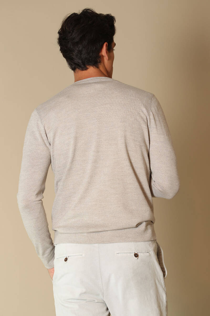 Dion Woolen Men's Sweater Beige - 5