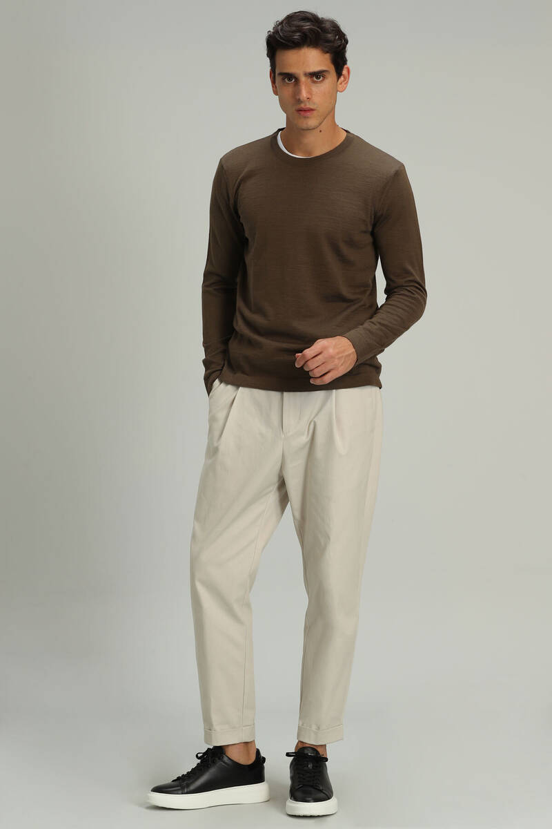 Dion Woolen Men's Sweater Camel - 2