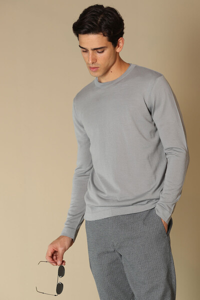 Dion Woolen Men's Sweater Gray - 2