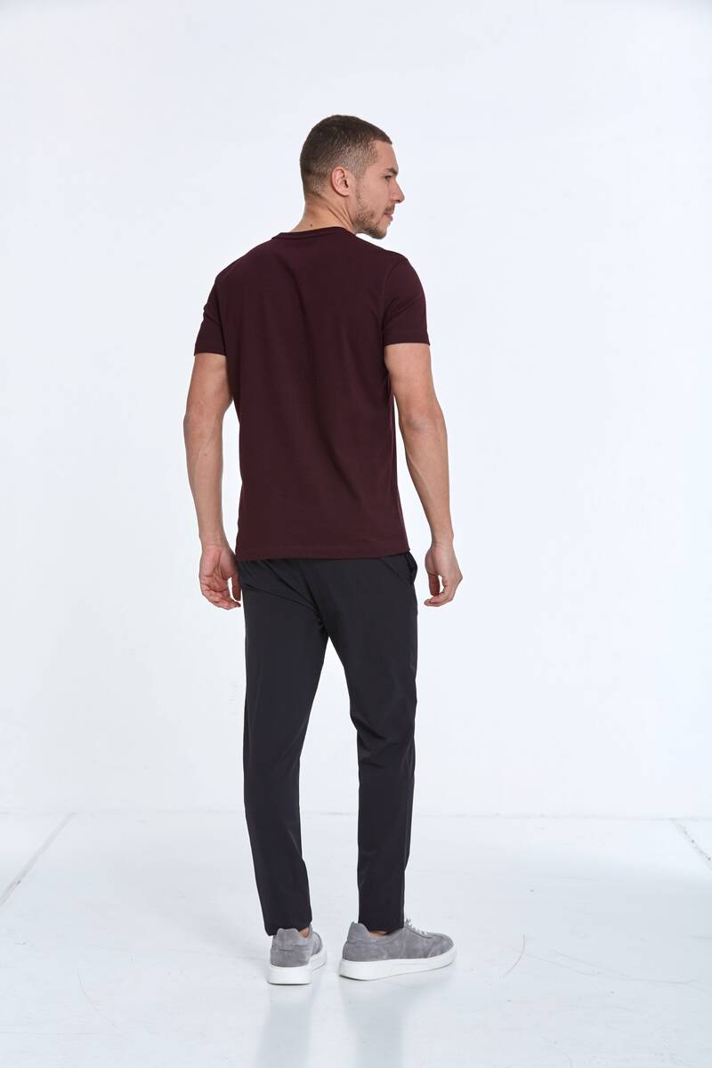 Diva Baskılı Erkek Tişört Bordo - 5