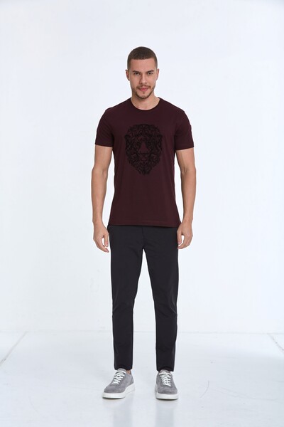 Diva Printed Men's T-Shirt Claret Red - 2