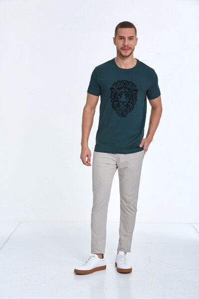 Diva Printed Men's T-Shirt Green - 2
