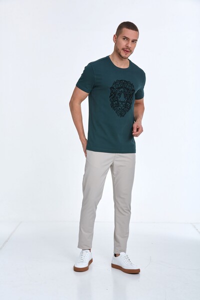 Diva Printed Men's T-Shirt Green - 4