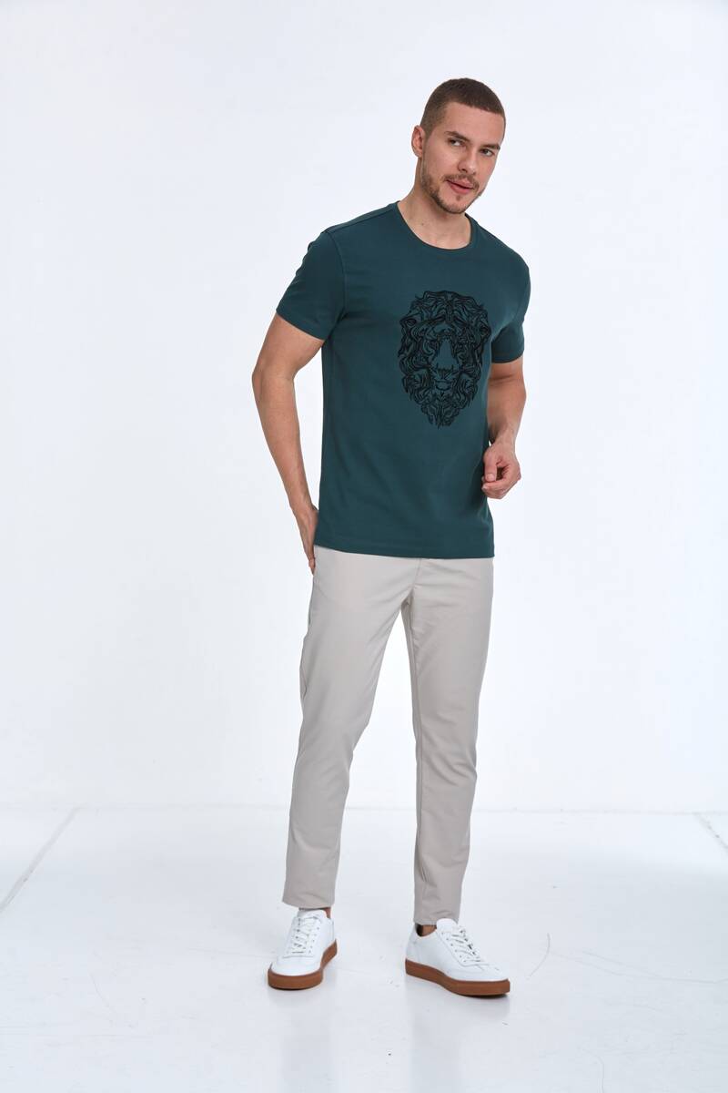 Diva Printed Men's T-Shirt Green - 4
