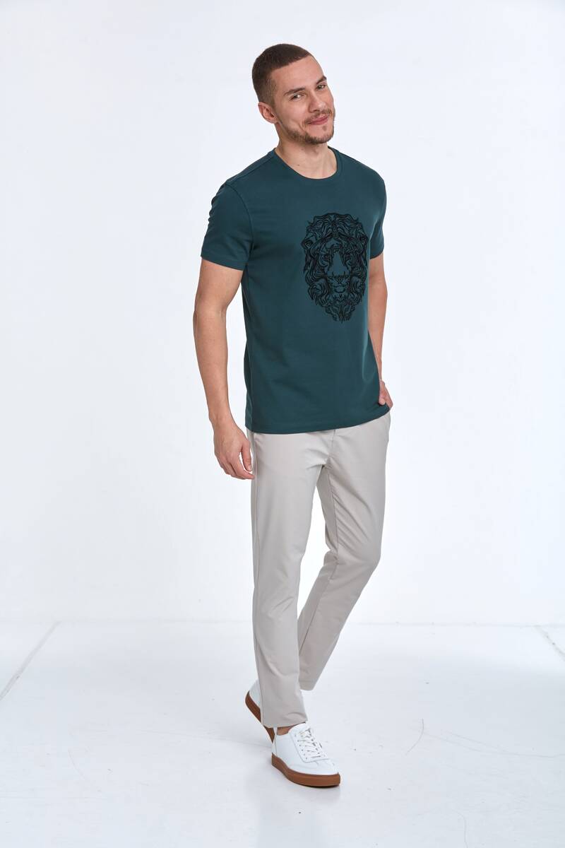 Diva Printed Men's T-Shirt Green - 3