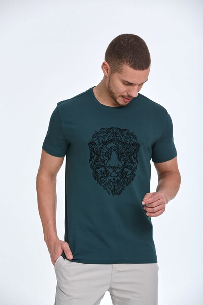 Diva Printed Men's T-Shirt Green 