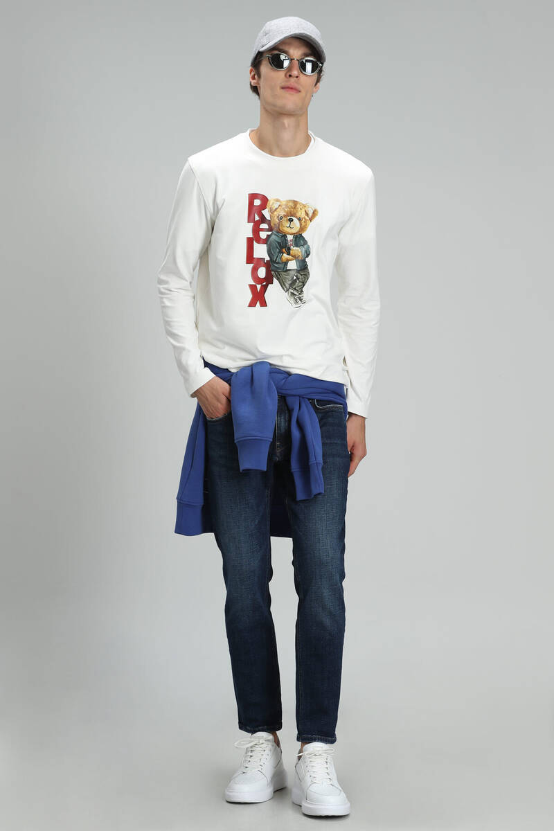 Dominic Men's Long Sleeve T-Shirt Off White - 2
