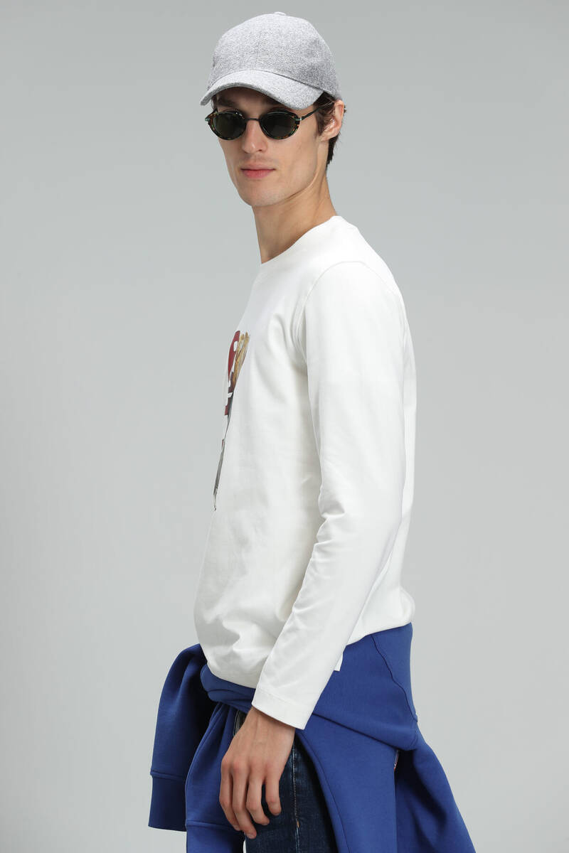 Dominic Men's Long Sleeve T-Shirt Off White - 5