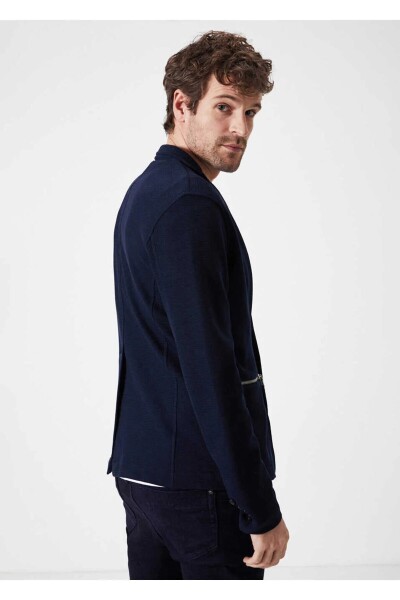 Dominic Navy Blue Knitwear Jacket - 3