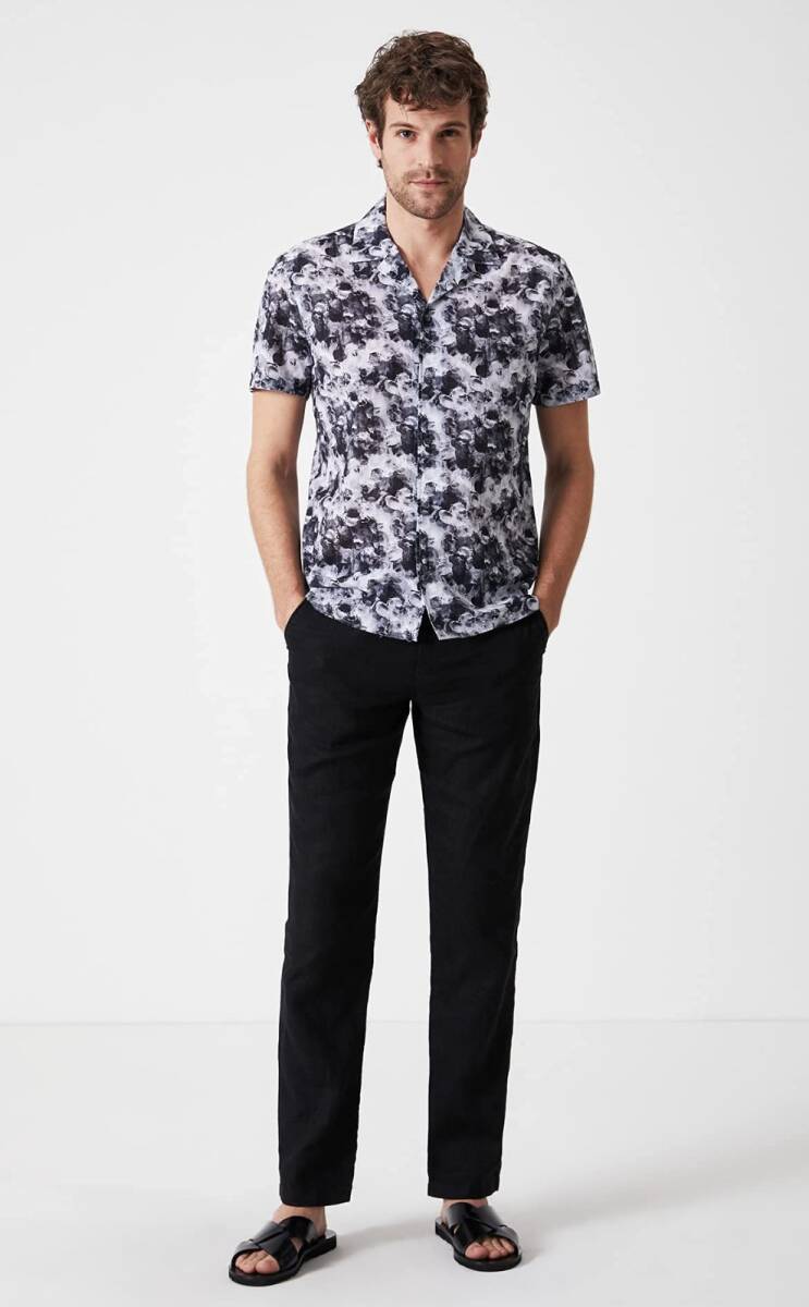 Donut Short Sleeve Patterned Shirt Anthracite - 2