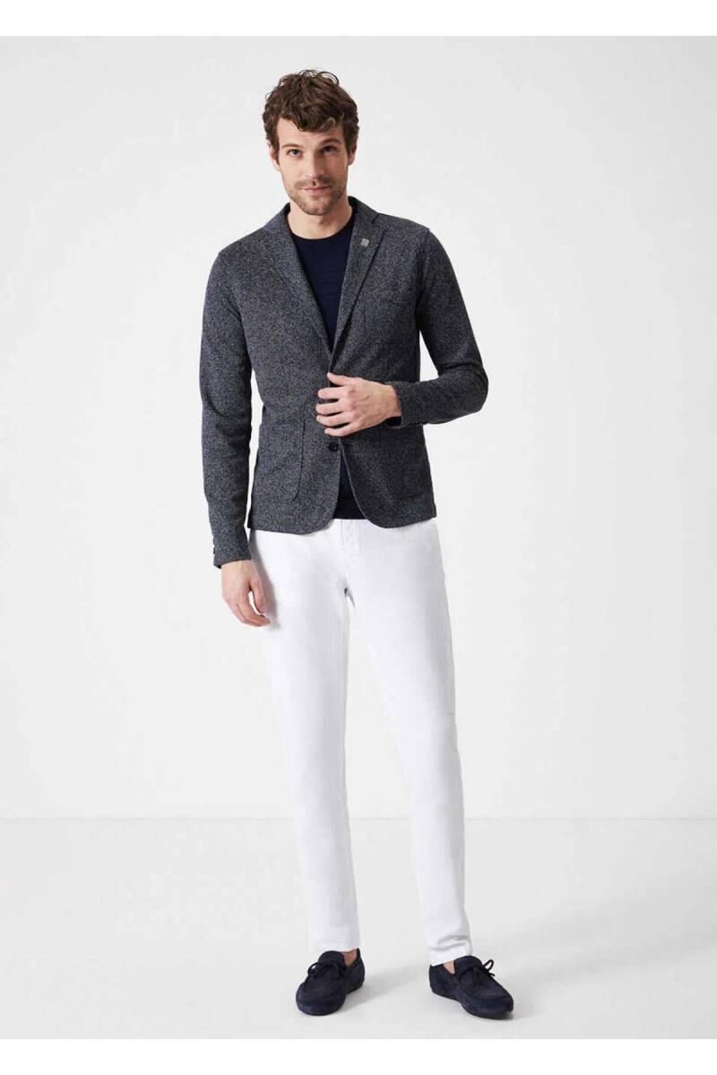 Dylan Erkek Örme Blazer Ceket Lacivert - 1