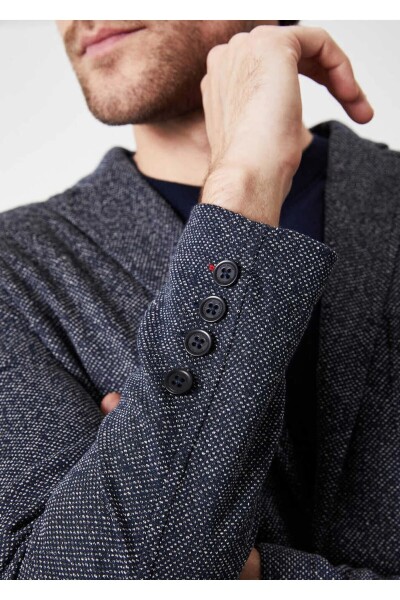 Dylan Men's Knitted Blazer Jacket Navy Blue - BORIS BECKER (1)