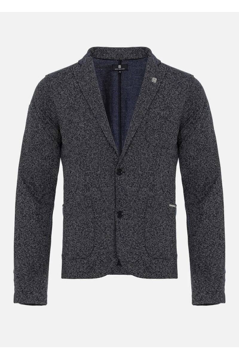 Dylan Men's Knitted Blazer Jacket Navy Blue - 4