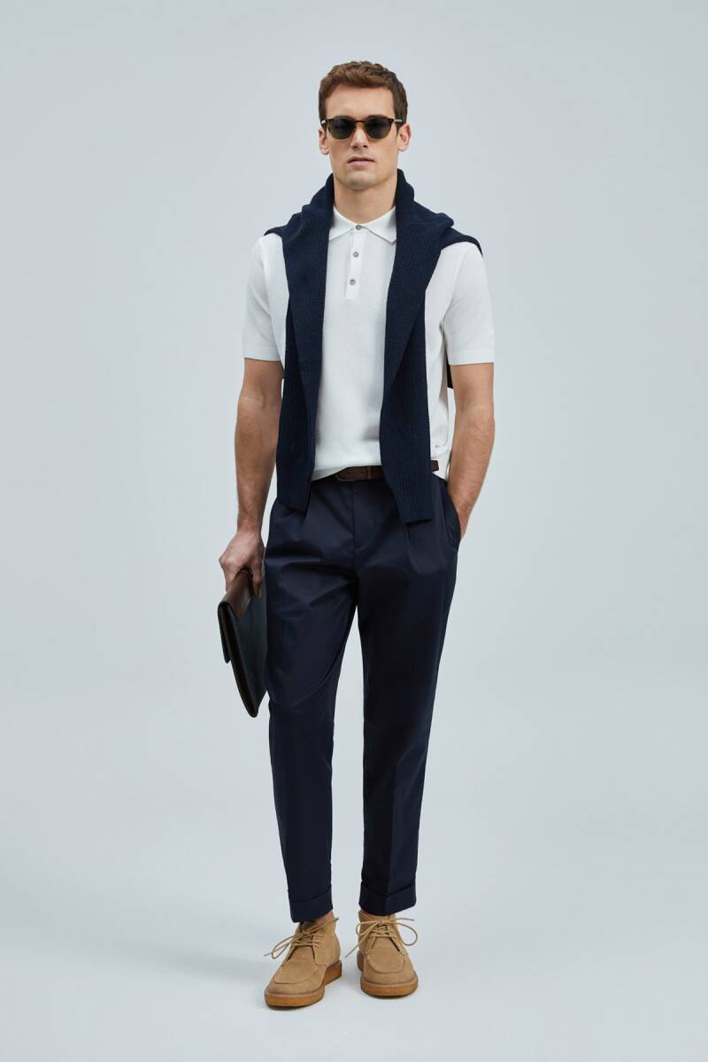 Edwın Erkek Modal Karışımlı Kazak Kırık Beyaz - 2