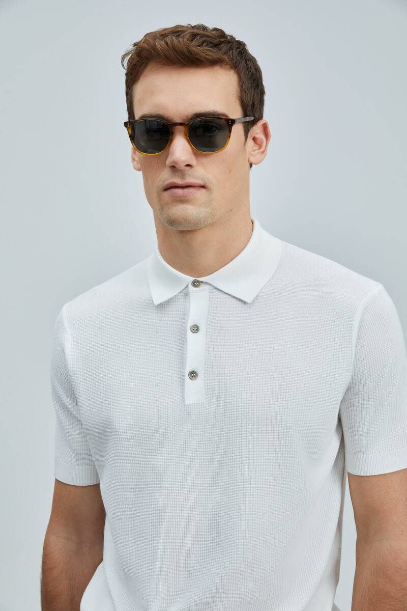 Edwın Erkek Modal Karışımlı Kazak Kırık Beyaz - 3