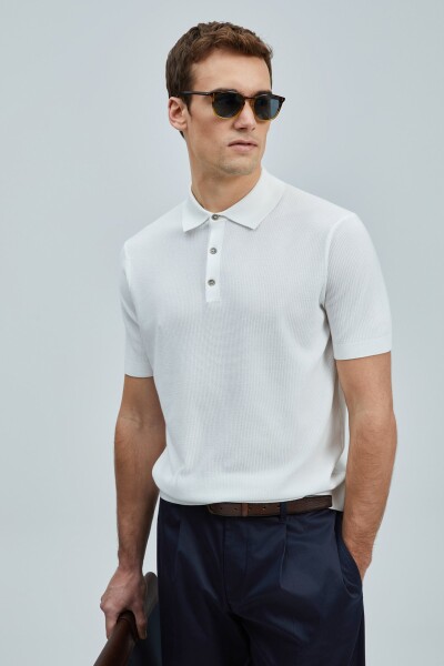 Edwın Erkek Modal Karışımlı Kazak Kırık Beyaz - 4