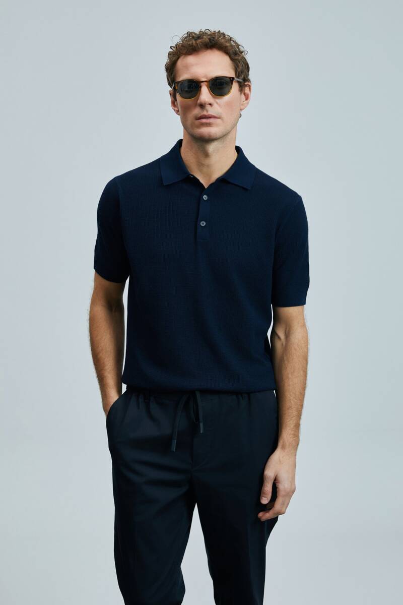 Edwın Erkek Modal Karışımlı Kazak Lacivert - 1