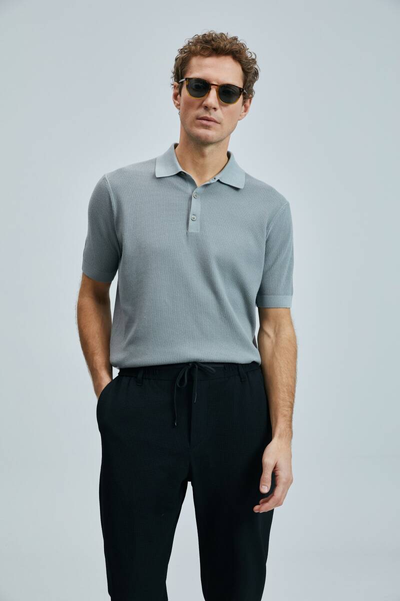 Edwın Erkek Modal Karışımlı Kazak Nane Yeşili - 1