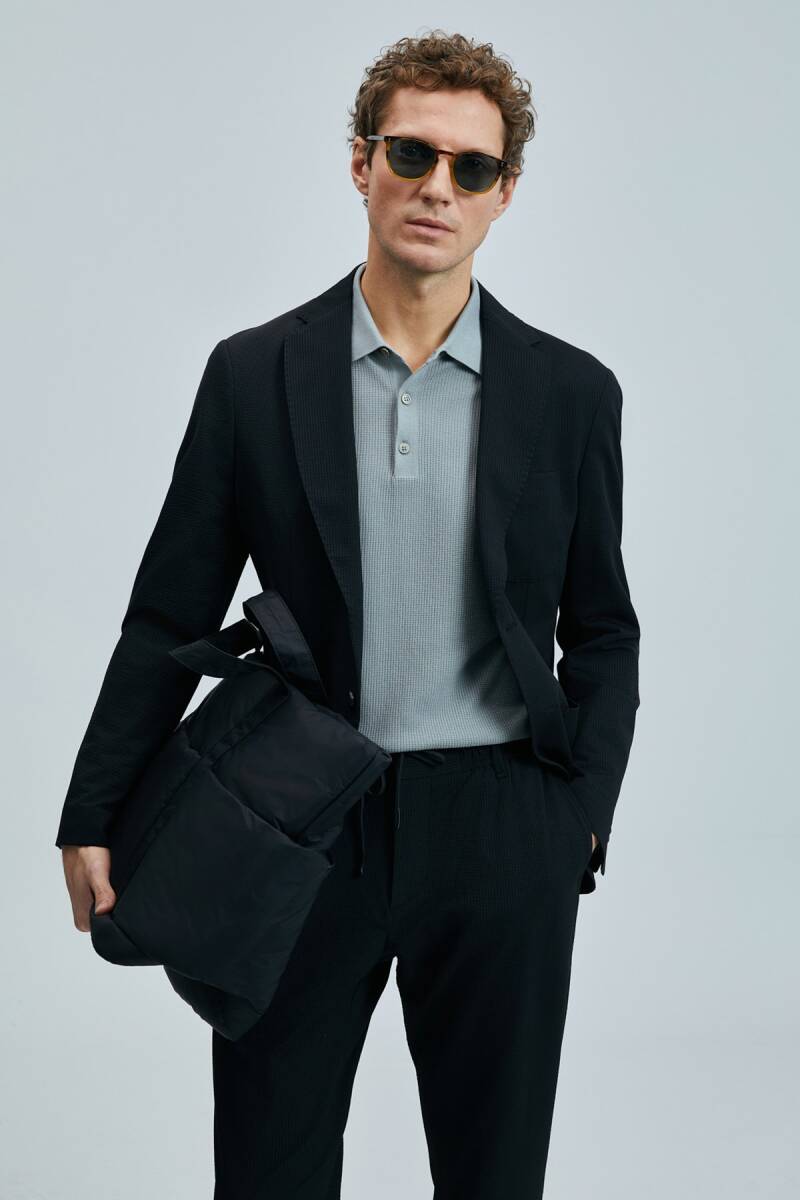 Edwın Erkek Modal Karışımlı Kazak Nane Yeşili - 4