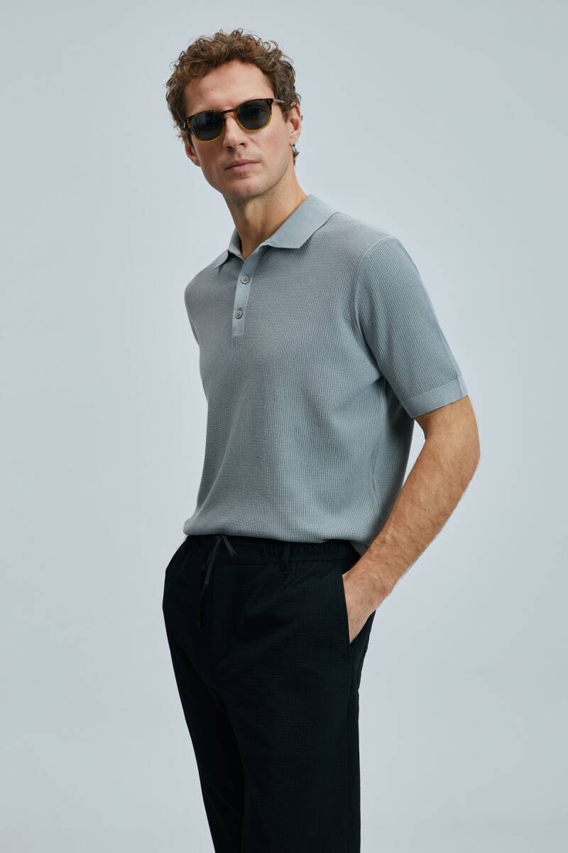 Edwın Erkek Modal Karışımlı Kazak Nane Yeşili - 5