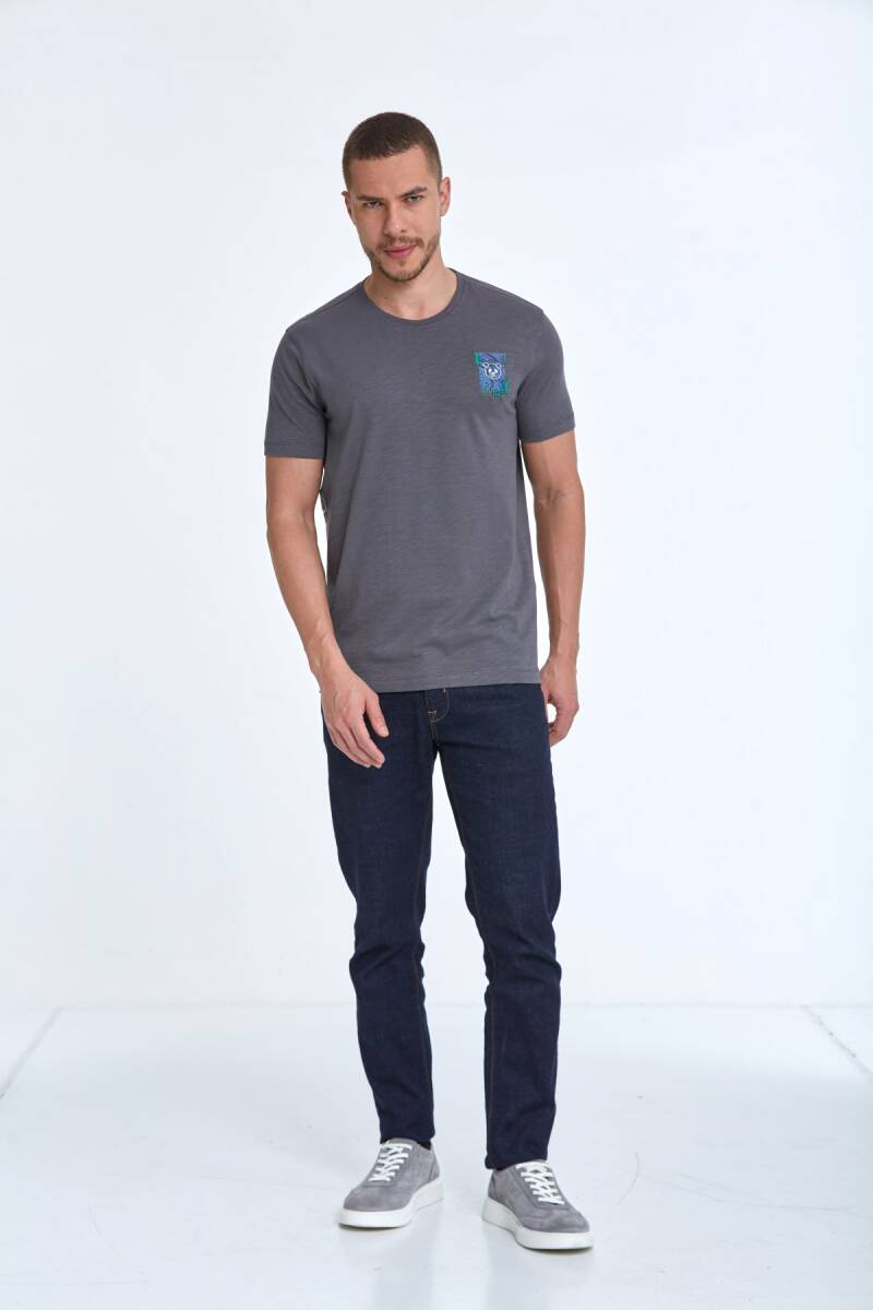 Elly Printed Men's T-Shirt Anthracite - 3