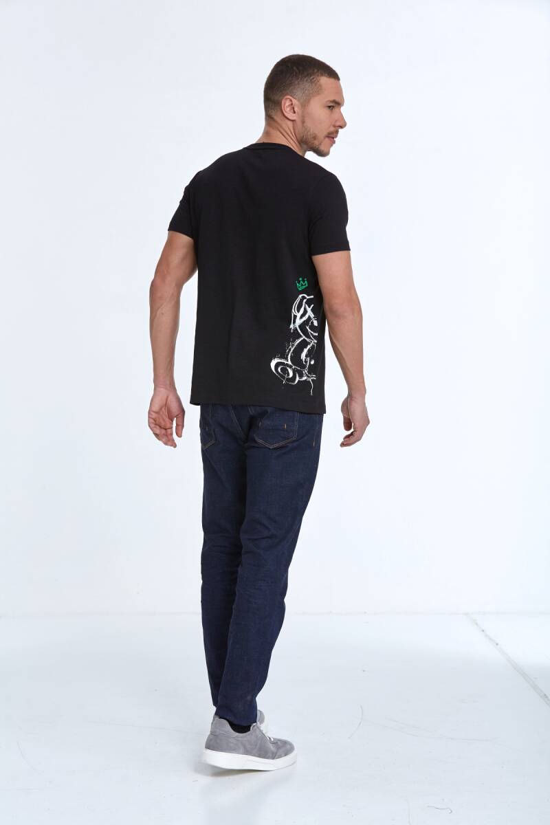 Elly Printed Men's T-Shirt Black - 5