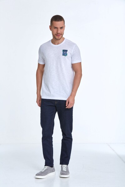 Elly Printed Men's T-Shirt White - 3