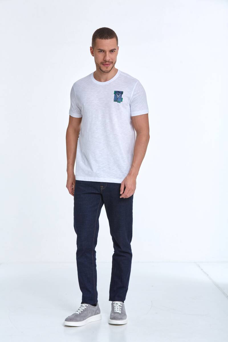 Elly Printed Men's T-Shirt White - 3