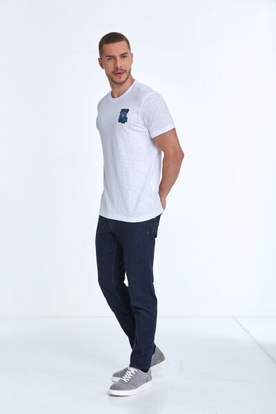 Elly Printed Men's T-Shirt White - 4