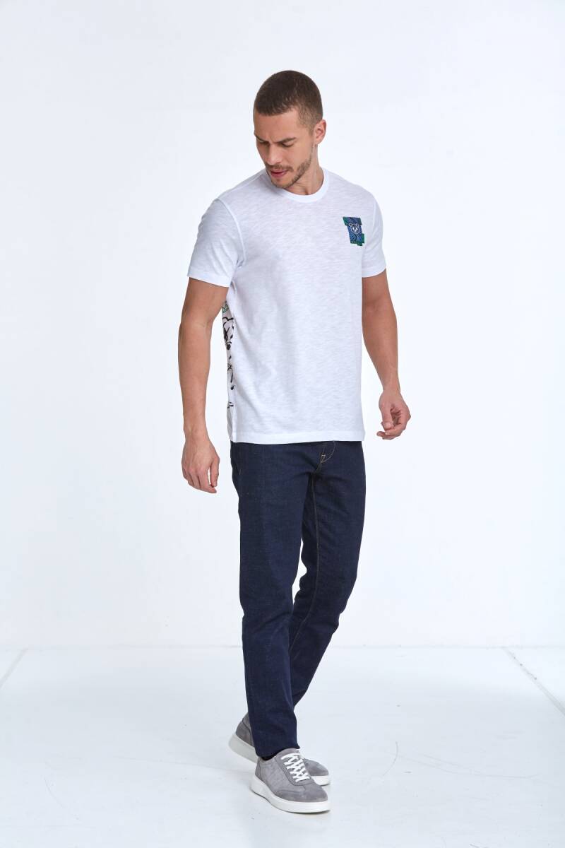 Elly Printed Men's T-Shirt White - 5