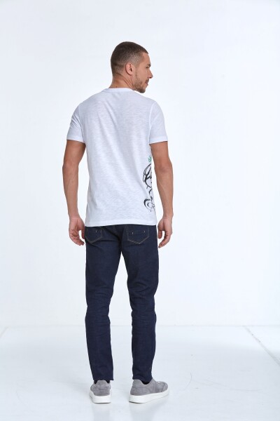 Elly Printed Men's T-Shirt White - 6