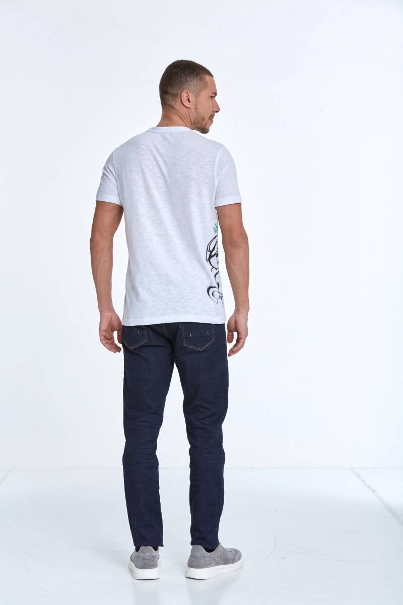 Elly Printed Men's T-Shirt White - 6