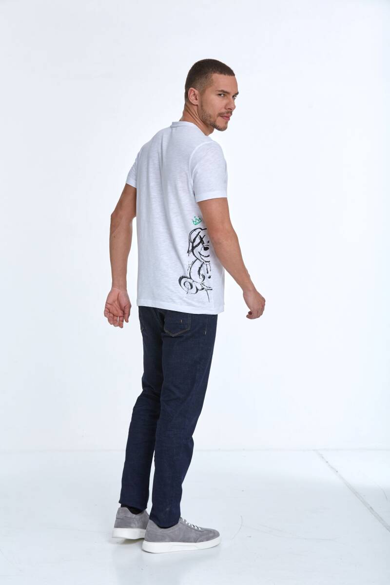 Elly Printed Men's T-Shirt White - 2