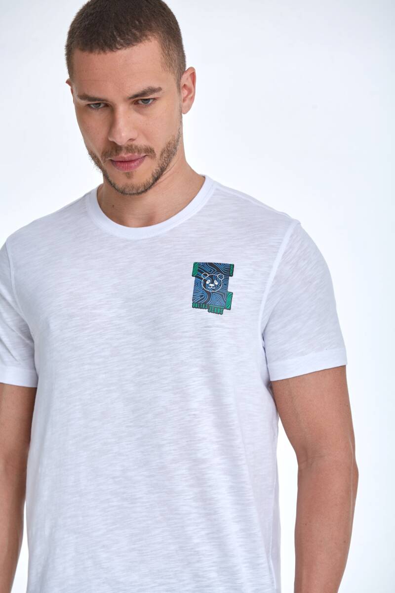 Elly Printed Men's T-Shirt White - 1
