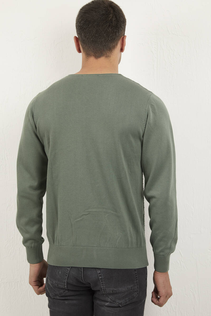 Eloise V-Neck Men's Knitwear Sweater Green - 4