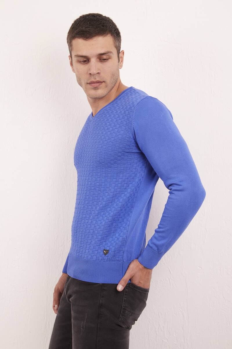 Eloise V-Neck Men's Knitwear Sweater Saks - 3