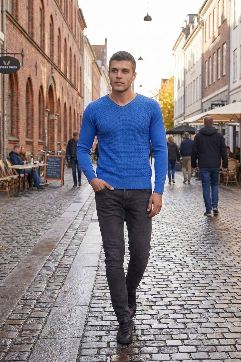 Eloise V-Neck Men's Knitwear Sweater Saks - 2