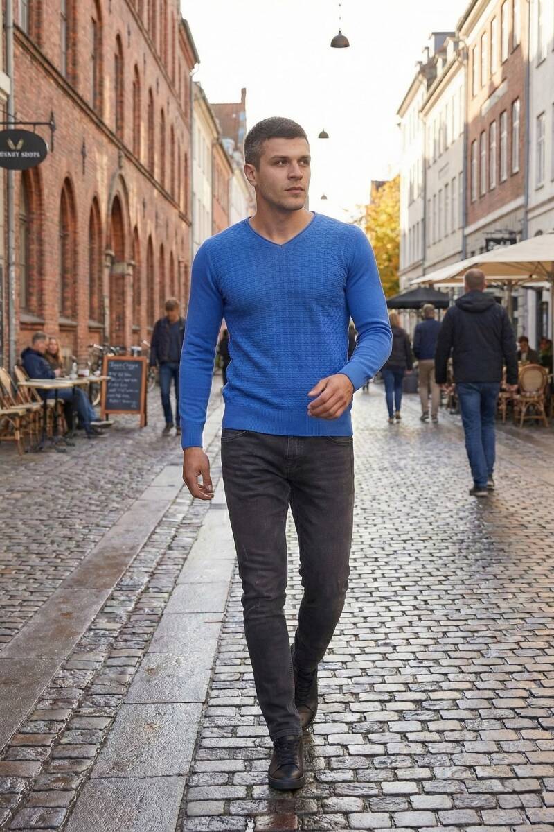 Eloise V-Neck Men's Knitwear Sweater Saks - 3