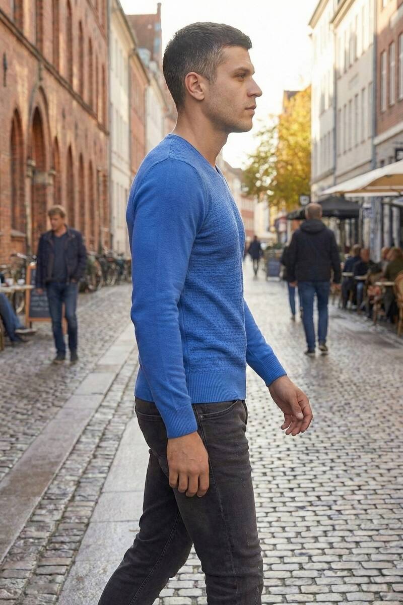 Eloise V-Neck Men's Knitwear Sweater Saks - 5