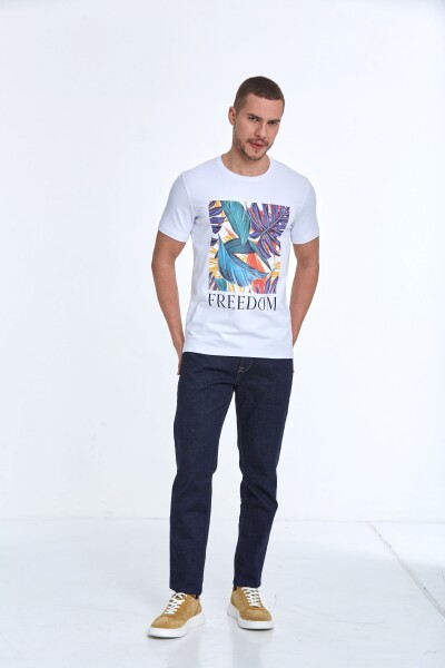Elvio Printed Men's T-Shirt White - 2