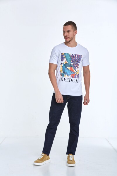 Elvio Printed Men's T-Shirt White - 3