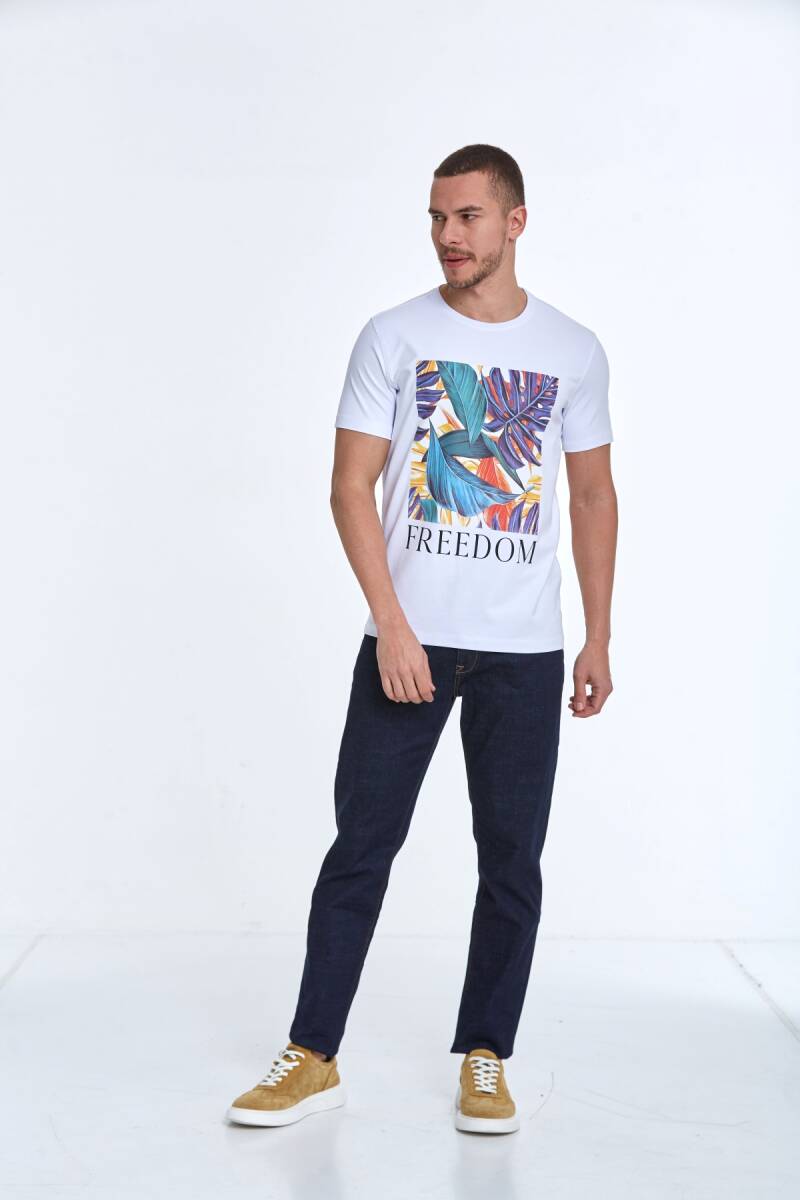 Elvio Printed Men's T-Shirt White - 3