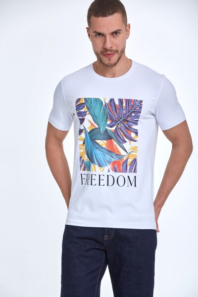 Elvio Printed Men's T-Shirt White 