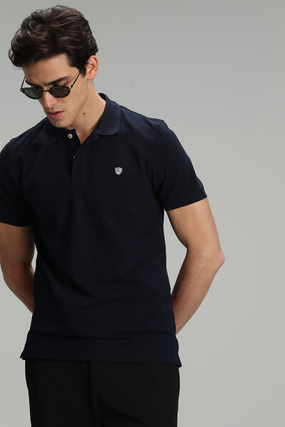 Embroidered Cotton Polo Neck Lufian Loan T-Shirt - 7