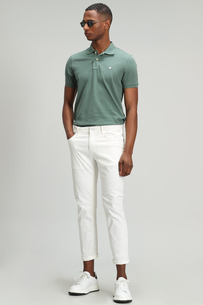 Embroidered Cotton Polo Neck Lufian Loan T-Shirt - 10