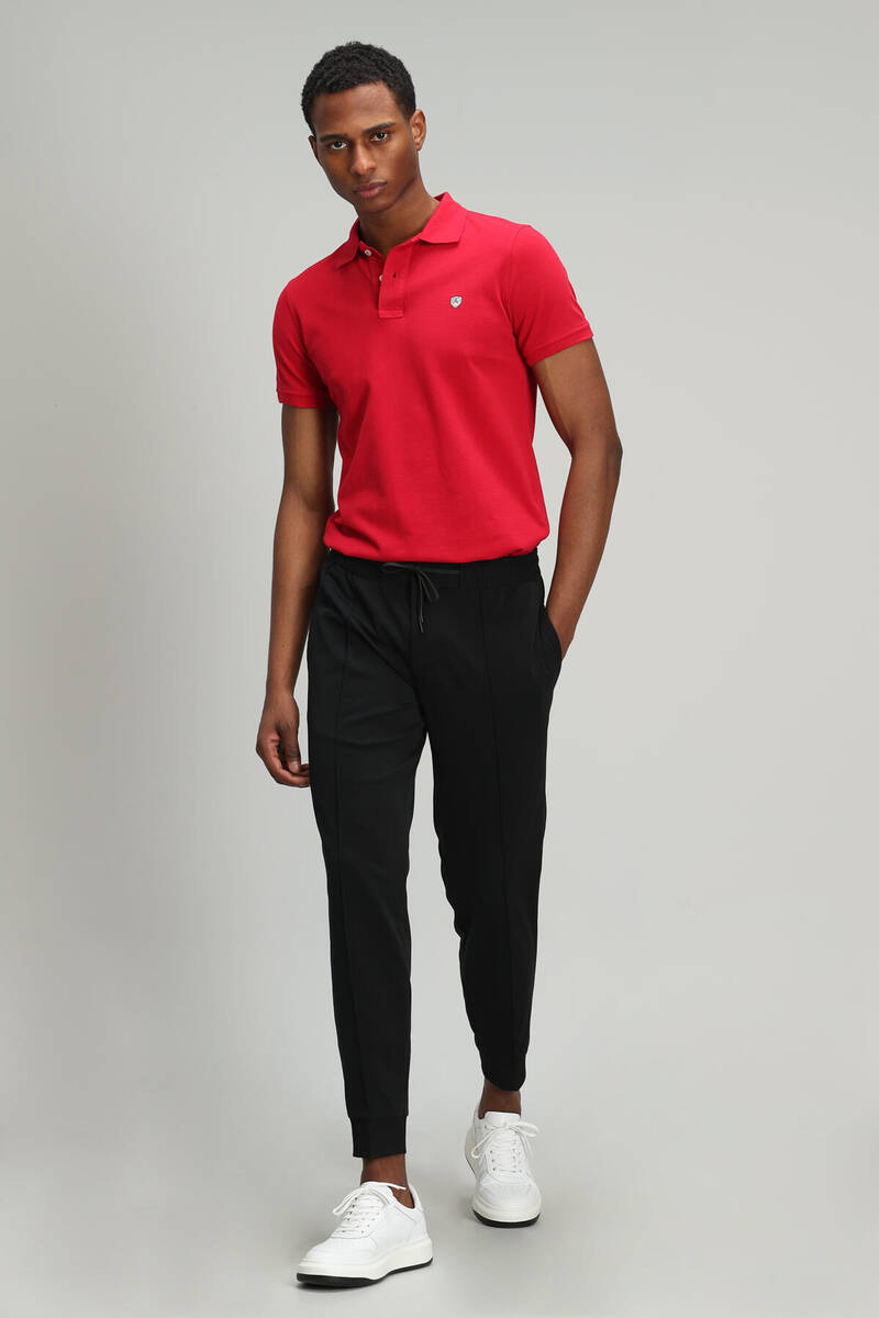 Polo shirt and track pants deals