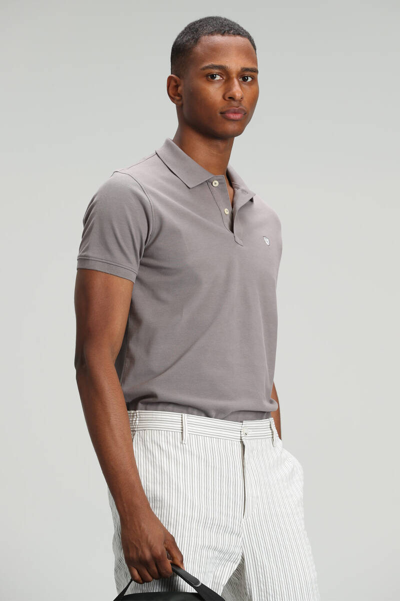 Embroidered Cotton Polo Neck Lufian Loan T-Shirt - 29