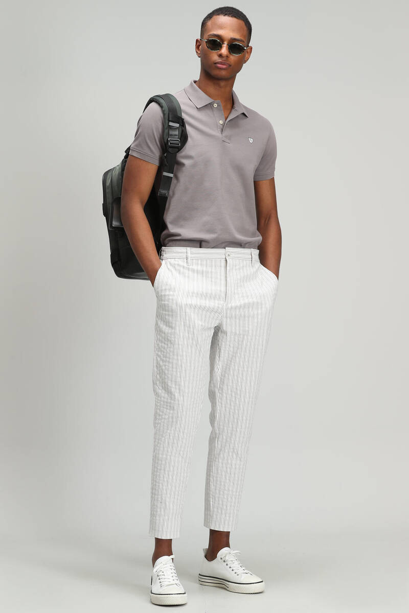 Embroidered Cotton Polo Neck Lufian Loan T-Shirt - 30